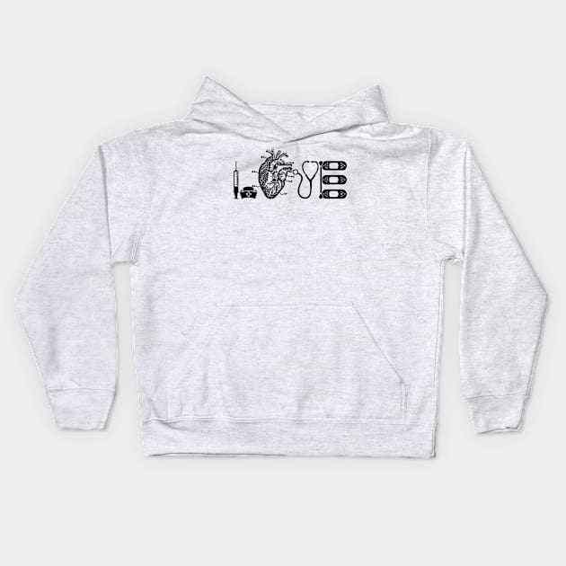 Nurse Lovers Kids Hoodie by gotravele store